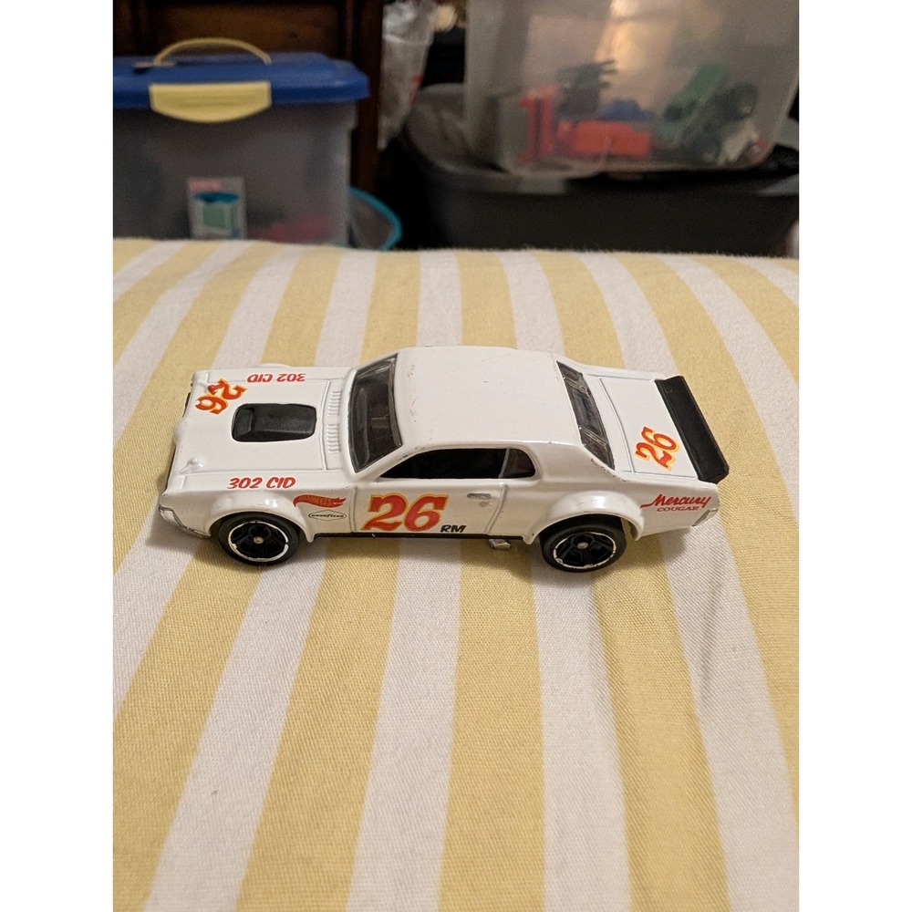Hot Wheels 2014 Race White 68 Mercury Cougar 170 Diecast Car 1:64 Scale